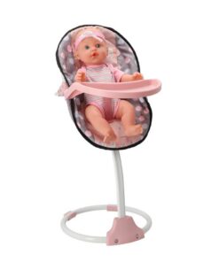 3in1 Poppenstoel 42x40x40 cm Grijs/Roze