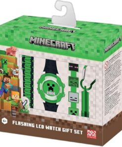 Accutime Minecraft Horloge Cadeau Set Groen/Zwart