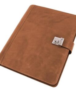 Alassio JU-31516 Documentenmap A4. 4 Ringsmechaniek Leer Cognac 36x28x4
