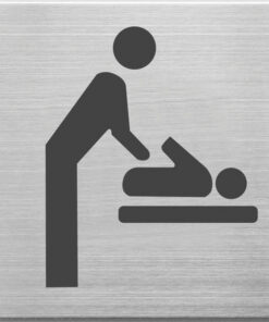 Alco AL-450-7 Pictogram RVS 90x90x1mm - WC Baby Ruimte -