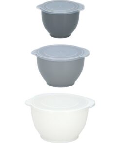 Alpina Mengkommen met Deksel 1.2-3.4L 3 Stuks Grijs/Wit