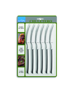 Amefa Chuletero Steakmessen 6 Stuks RVS