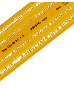 Alternative view of Aristo AR-5305 Lettersjabloon Duo Combi 3.5/5 mm Recht Geel/Transparant