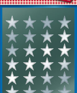 Avery AV-52811 Etiket Z-design Christmas Pakje A 2 Vel Zilveren Sterren