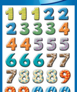 Avery AV-59335 Cijferetiket Z-design School Pakje A 3 Vel Bont Gekleurd