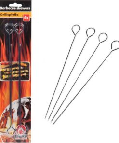 BBQ Collection Barbecuespies 24 cm 4 Stuks RVS
