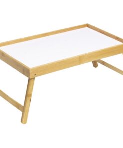 Bamboe Inklapbaar Dienblad 50x30 cm Bruin/Wit