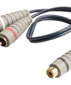 Alternative view of Bandridge BAL4600 Subwooferkabel 2x Rca Male - Rca Female 0.20 M Blauw