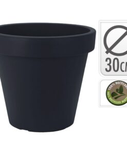 Bloempot Rond 30x26 cm Antraciet