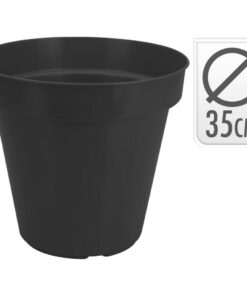 Bloempot Rond 35 cm Zwart