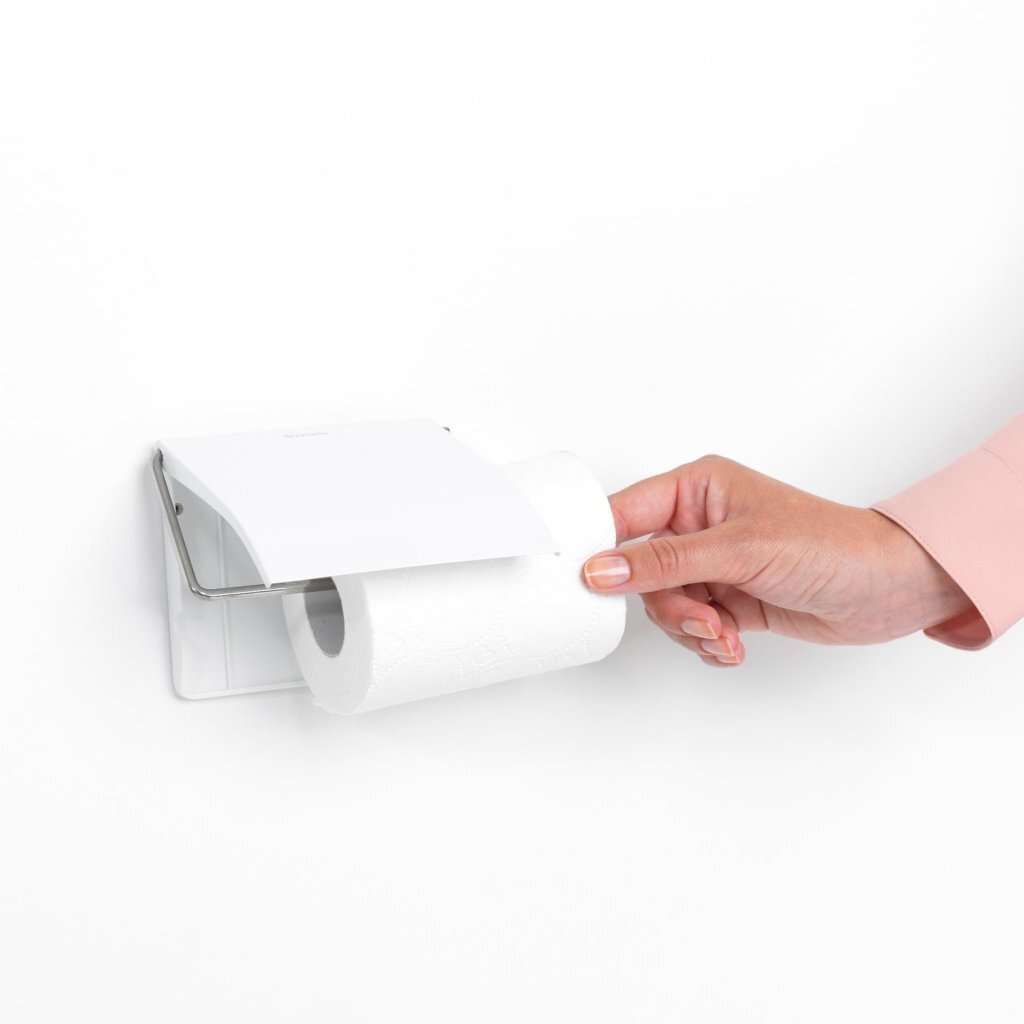 Brabantia ReNew Toiletrolhouder met Klep Wit - Image 3