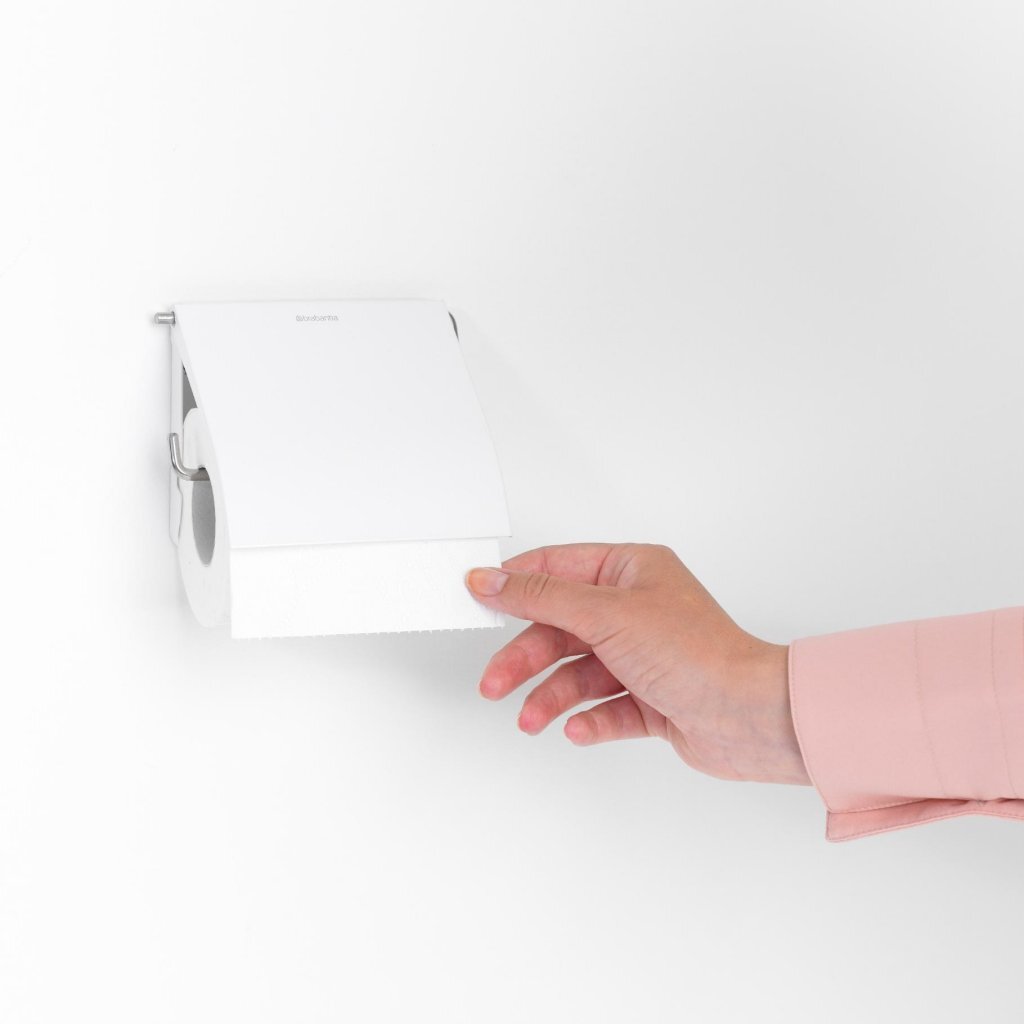 Brabantia ReNew Toiletrolhouder met Klep Wit - Image 4