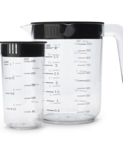Brabantia Tasty+ Maatbeker Set 1L+250 ml Zwart/Transparant