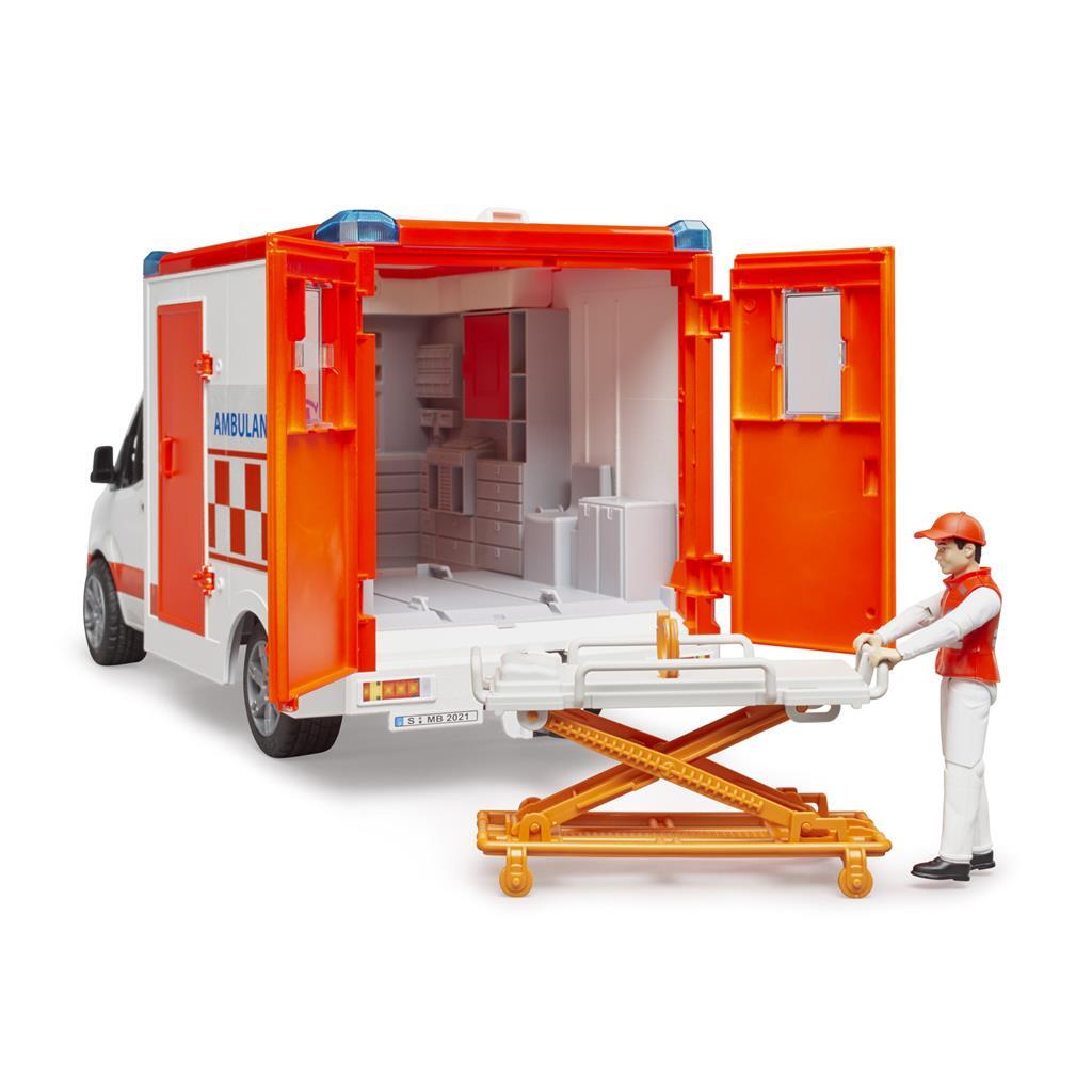 Bruder 02676 Mercedes Benz Sprinter Ambulance met Chauffeur + Licht en Geluid - Image 4
