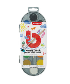 Bruynzeel Waterverf met Penseel 12 Kleuren