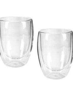 Cappucino Glazen Dubbelwandig 300 ml 2 Stuks Transparant
