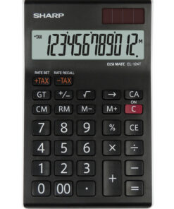 Citizen SH-EL124TWH Calculator Sharp EL124TWH Zwart-wit Desk 12 Digit