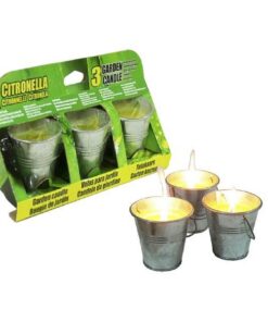 Citronella Kaars in Metalen Emmer 3 Stuks 6.5cm