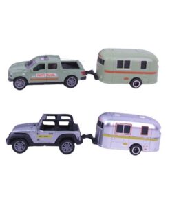 Alternative view of City Car Collection Die-Cast Pick-Up met Trailer 1:50 Assorti