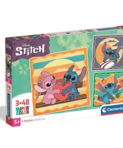 Clementoni Supercolor Puzzel Disney Stitch 3x48 Stukjes