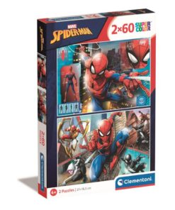 Clementoni Supercolor Puzzel Spiderman 2x60 Stukjes