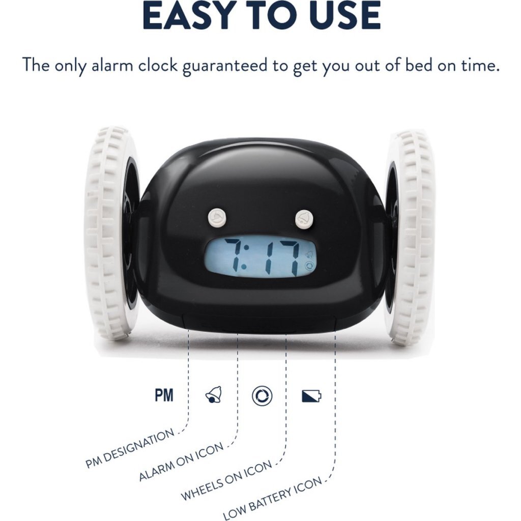 Clocky CL-BLACK Wekker Zwart - Afbeelding 2