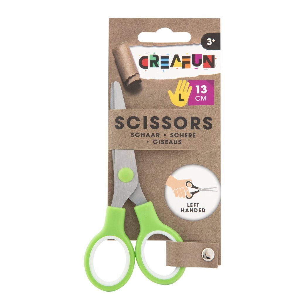 Creafun Schaar Linkshandig 13 cm Blauw/Groen Assorti - Image 2