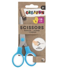 Creafun Schaar Linkshandig 13 cm Blauw/Groen Assorti
