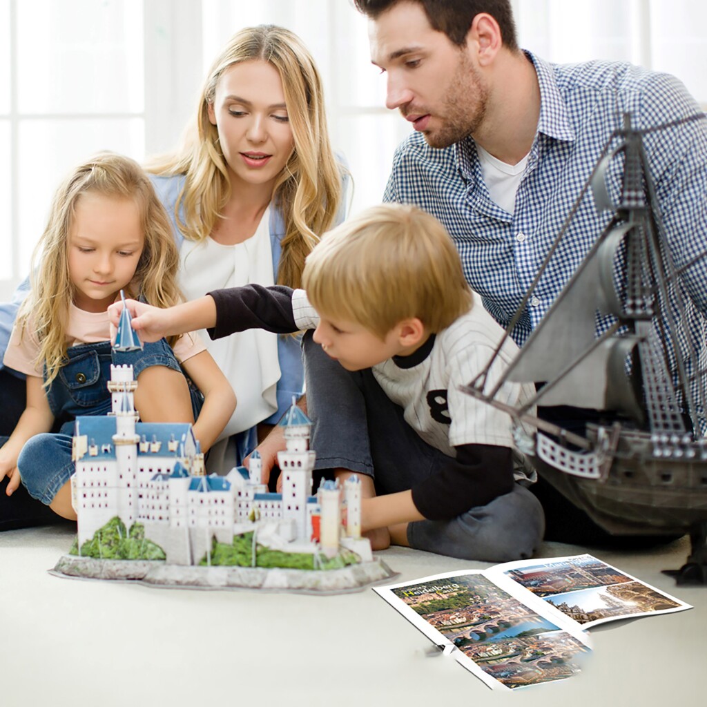 Cubic Fun National Geographic 3D Puzzel Neuschwanstein 121 Stukjes - Afbeelding 3