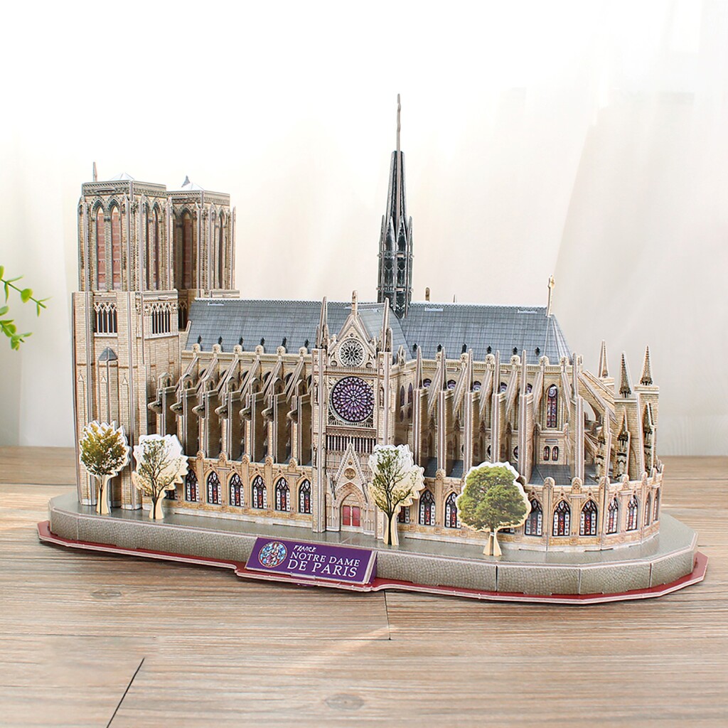 Cubic Fun National Geographic 3D Puzzel Notre-Dame Parijs 128 Stukjes - Afbeelding 3
