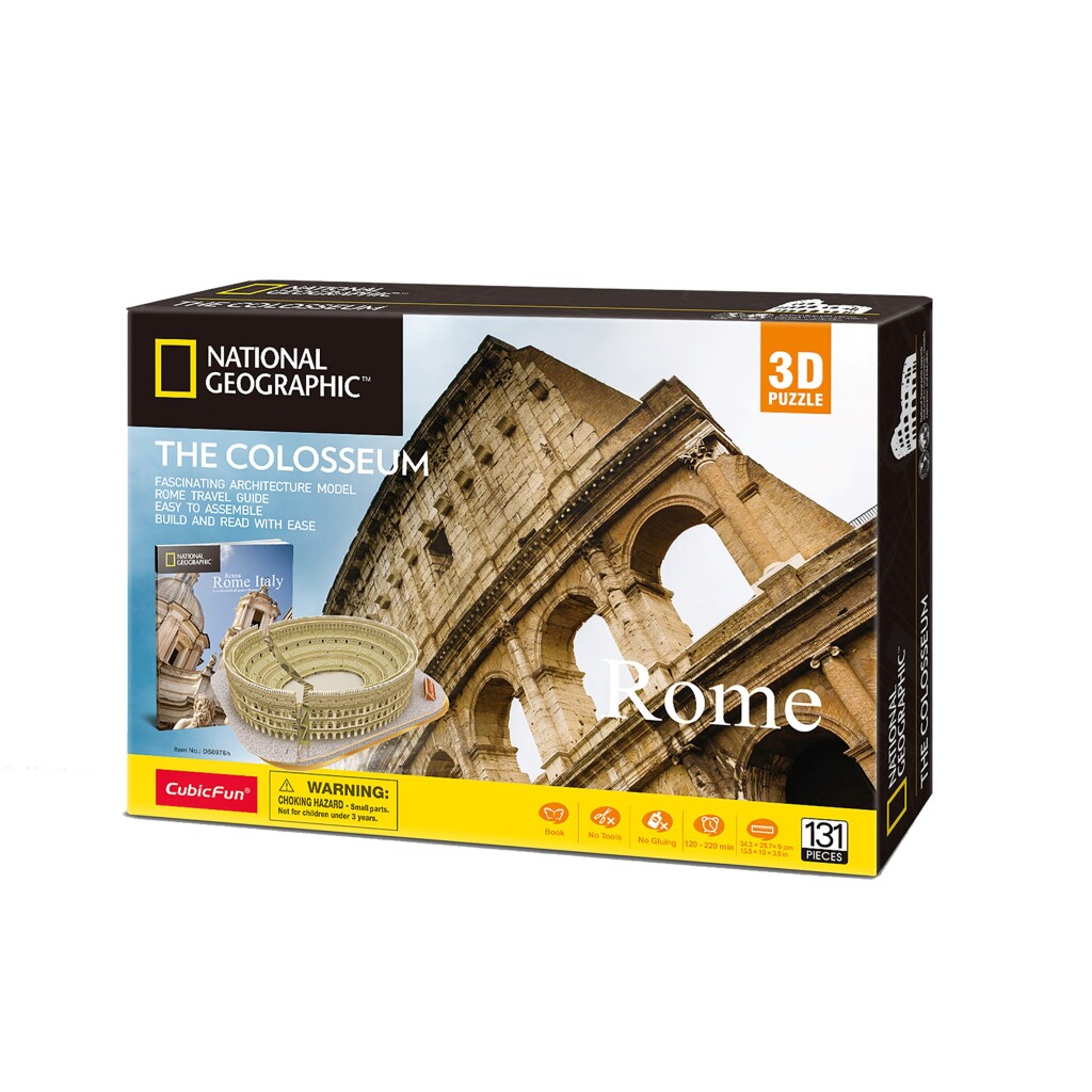 Cubic Fun National Geographic 3D Puzzel The Colosseum Rome 131 Stukjes - Afbeelding 5