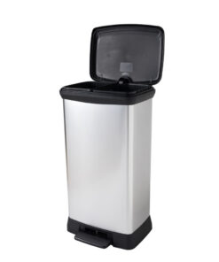 Curver Decobin Duo Pedaalemmer 23L+23L Zilver Metallic