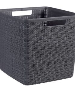 Curver Opbergmand Jute-Look 17L Antraciet