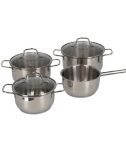 Daily Home Pannenset 7-delig RVS/Glas