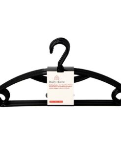 Daily Home Plastic Kledinghangers 5 Stuks Zwart