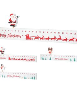 Decoratie Advent Kalender 40 cm Wit/Rood Assorti