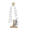Decoratie Kerstboom 17.5x6x43.5 cm IJzerdraad/Hout
