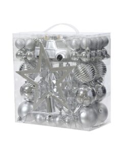 Decoris Kerstboom Decoratie 67-delig Zilver