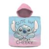 Disney Stitch Badponcho 60x120 cm Roze/Blauw