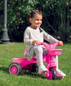Alternative view of Dolu Eenhoorn Driewieler met Duwstang Roze
