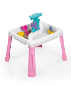 Dolu Zand-Watertafel + Accessoires Roze/Wit