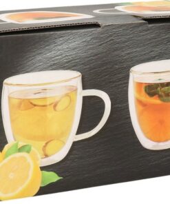 Dubbelwandig Set Van 2 met Handvat 200 Ml