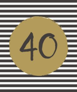 Duni Servetten 40 33x33 cm 20 Stuks Zwart/Goud/Wit