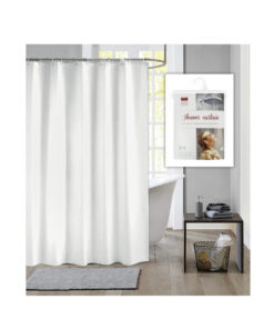 Dutch House Douchegordijn Damast 180x200 cm Wit