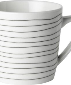 Dutch Rose Loft Zwart-Wit Koffiemok Zwarte Strepen 20 cl