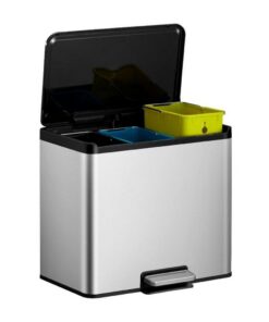 Alternative view of EKO Essential Recycling Pedaalemmer 3x9L Mat RVS
