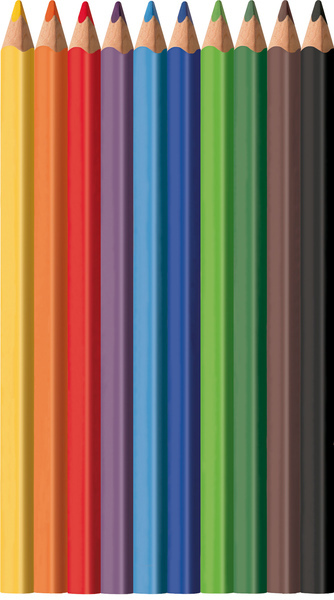 Eberhard Faber EF-511409 Kleurpotlood Jumbo 10 Stuks Driekantig In Etui - Image 2