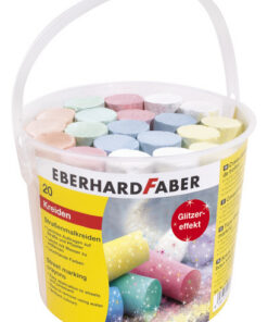 Eberhard Faber EF-526520 Stoepkrijt Glitter 20 Stuks In Emmer