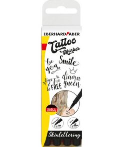 Eberhard Faber EF-559506 Tattoo Marker Skinlettering 4 Stuks Zwart