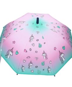 Alternative view of Eenhoorn Paraplu Roze/Blauw